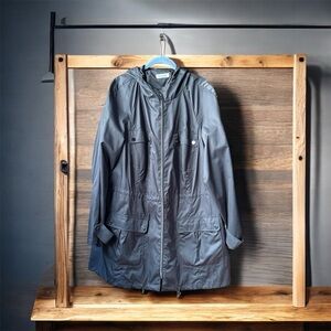 Calvin Klein Green Gray Hooded Utility Jacket | 2X